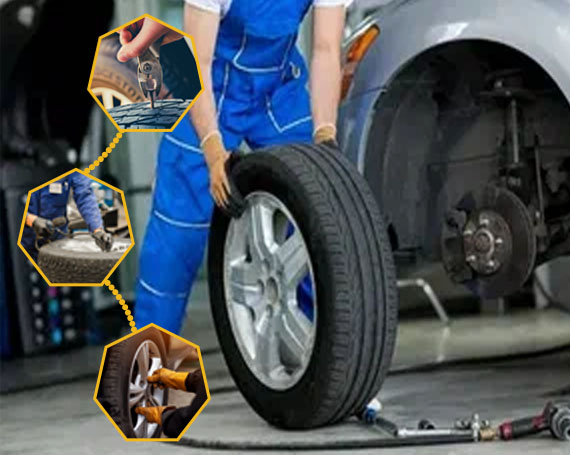 Process of Flat Tyre Repair in Dubai