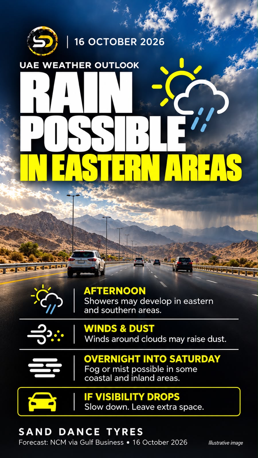 Rain Possible in Eastern Areas